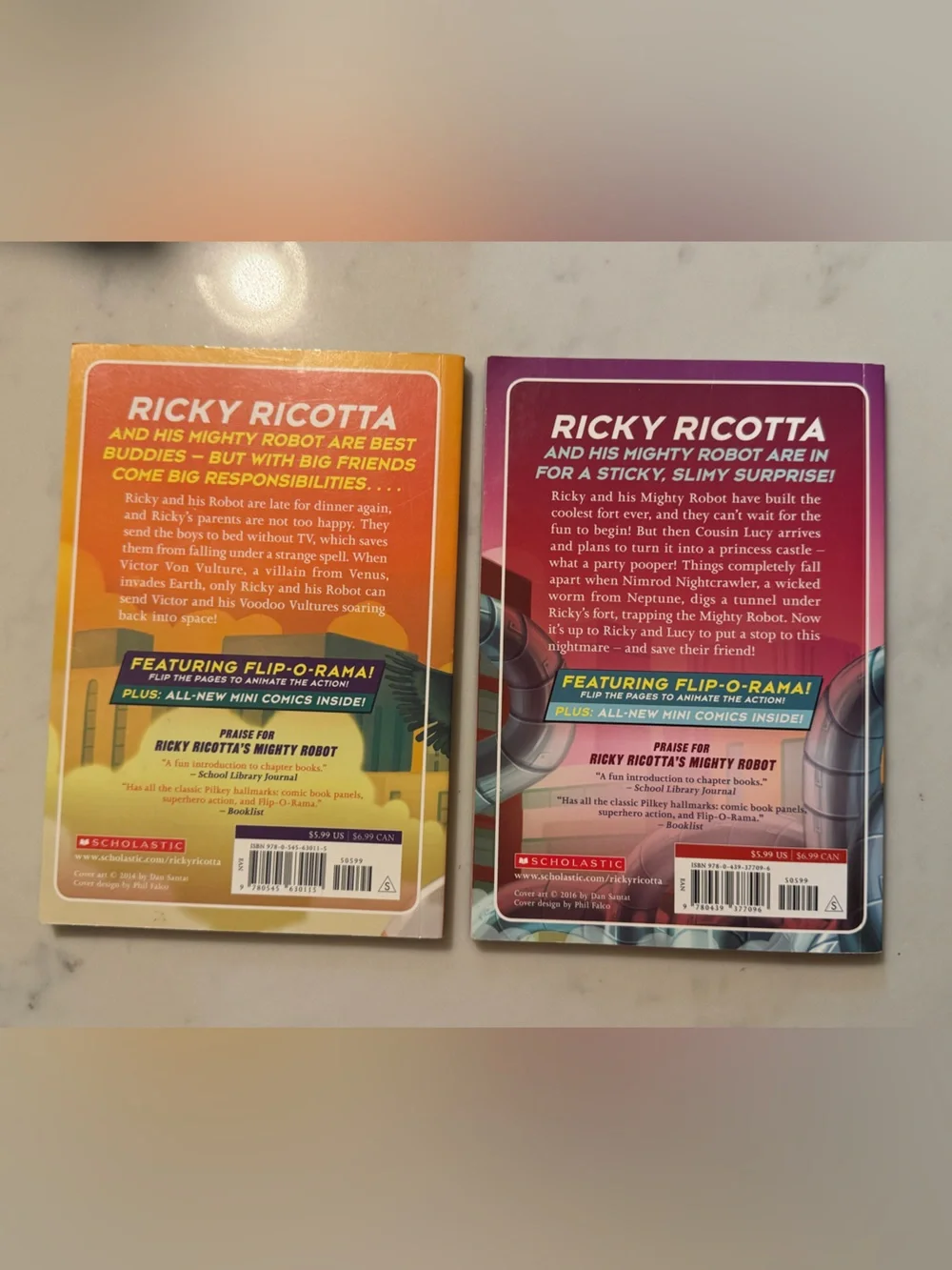 Ricky Ricotta’s Mighty Robot 2 Book Lot
